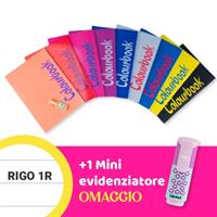 SET 6 MAXI QUADERNI BICOLOR 96+R 100 gr. RIGATURA 1R - COLOURBOOK