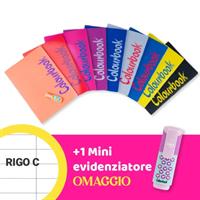 SET 6 MAXI QUADERNI BICOLOR 96+R 100 gr. RIGATURA C - COLOURBOOK