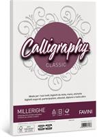 RISMA A4 50 ff. 200 gr. EFFETTO MILLERIGHE COL. BIANCO - FAVINI