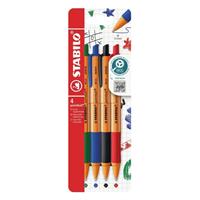 SET 4 PENNE SFERA SCATTO POINTBALL - STABILO