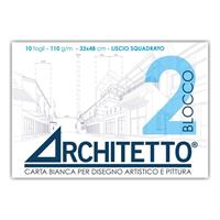 BLOCCO DA DISEGNO 2 20 ff. 24X33 110 gr. RIQUADRATTI - ARCHITETTO