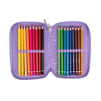 ASTUCCIO 3 ZIP GLITTER COL. VIOLA - COLOURBOOK