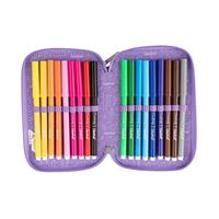 ASTUCCIO 3 ZIP GLITTER COL. VIOLA - COLOURBOOK
