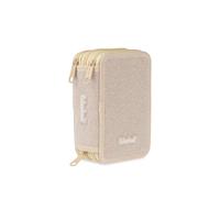 ASTUCCIO 3 ZIP GLITTER COL. ORO - COLOURBOOK