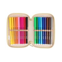 ASTUCCIO 3 ZIP GLITTER COL. ORO - COLOURBOOK