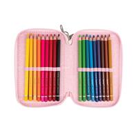ASTUCCIO 3 ZIP GLITTER COL. ROSA - COLOURBOOK