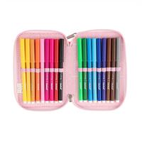 ASTUCCIO 3 ZIP GLITTER COL. ROSA - COLOURBOOK