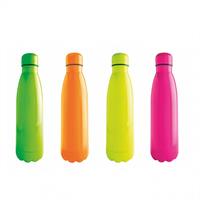 BORRACCIA IN ACCIAIO 500 ml. DOPPIA PARETE 201/304 COL. VERDE NEON