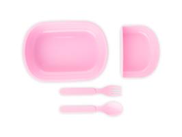 PORTAMERENDA CON POSATE TEMA UNICORN COL. ROSA - COLOURBOOK