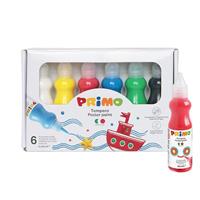 SET 6 BOTTIGLIE 50 ml. TEMPERA LIQUIDA COL. ASSORTITI - PRIMO
