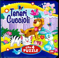 TENERI CUCCIOLI CON 4 PUZZLE - 2M EDIZIONI