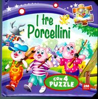 I TRE PORCELLINI CON 4 PUZZLE - 2M EDIZIONI