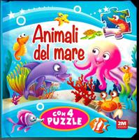 ANIMALI DEL MARE CON 4 PUZZLE - 2M EDIZIONI