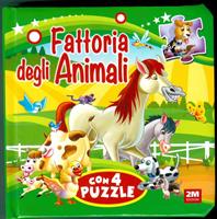 FATTORIA DEGLI ANIMALI CON 4 PUZZLE - 2M EDIZIONI