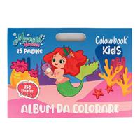 ALBUM DA COLORARE 25 pg. 150 STICKERS SIRENETTA - COLOURBOOK