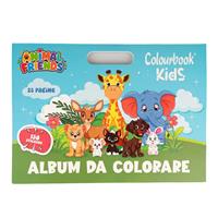 ALBUM DA COLORARE 25 pg. 150 STICKERS ANIMAL FRIENDS - COLOURBOOK